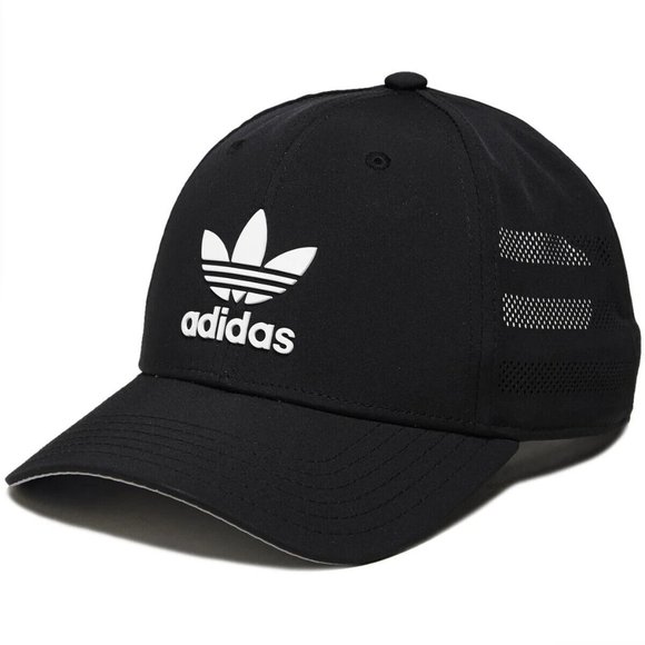 adidas Originals Men's Beacon II Precurve Snapback Hat BLACK